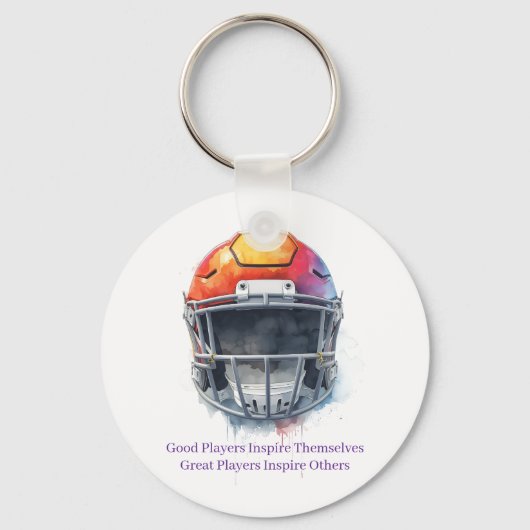 Inspirational Motivational Football Helmet  キーホルダー (正面)