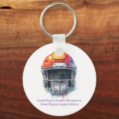 Inspirational Motivational Football Helmet  キーホルダー (正面)