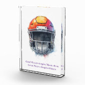 Inspirational Motivational Football Helmet  フォトブロック (右)
