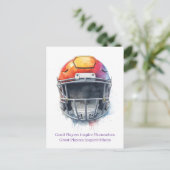 Inspirational Motivational Football Helmet  ポストカード (スタンド正面)