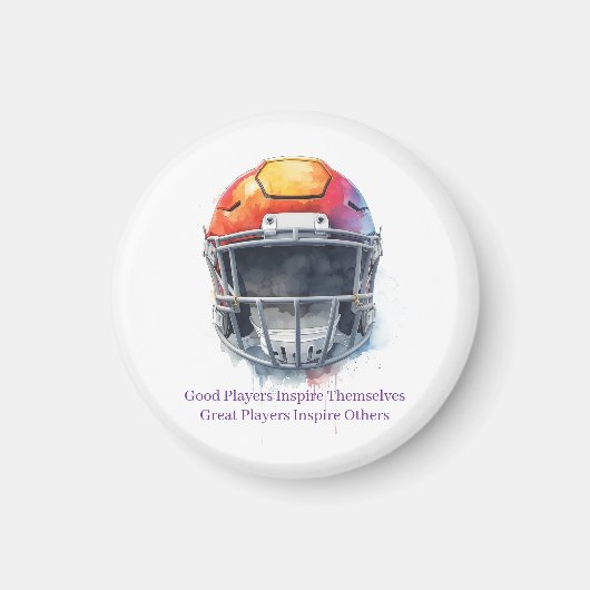 Inspirational Motivational Football Helmet  マグネット (正面)