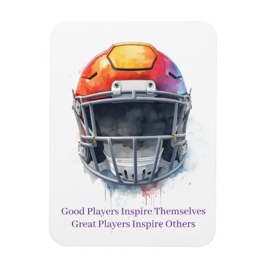 Inspirational Motivational Football Helmet  マグネット (縦)