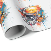 Inspirational Motivational Football Helmet  ラッピングペーパー (ロールコーナー)