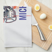 Inspirational Motivational Football Helmet Name キッチンタオル (四つ折り)