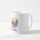 Inspirational Motivational Football Helmet Name コーヒーマグカップ (正面右)