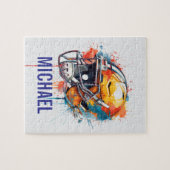 Inspirational Motivational Football Helmet Name ジグソーパズル (横)