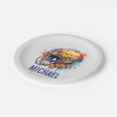 Inspirational Motivational Football Helmet Name ペーパープレート (アングル)