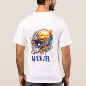 Inspirational Motivational Football Helmet Name Tシャツ (裏面)