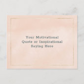 Inspirational Motivational Quote DIY Blush Pink ポストカード (正面)