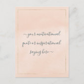 Inspirational Motivational Quote DIY Script Pink ポストカード (正面)