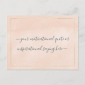 Inspirational Motivational Quote DIY Script Pink ポストカード (正面)