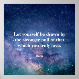 Inspirational Motivational Rumi Quote Universe ポスター
