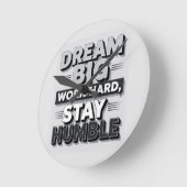 Inspirational & Motivational Typography Quote Art ラウンド壁時計 (傾斜)