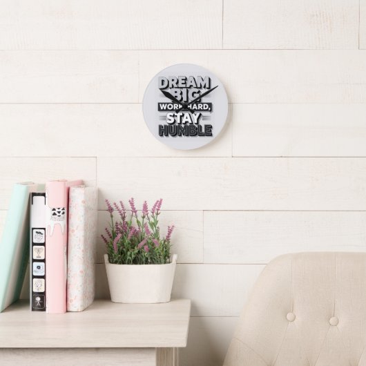 Inspirational & Motivational Typography Quote Art ラウンド壁時計 (読書スペース)