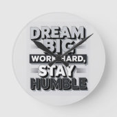 Inspirational & Motivational Typography Quote Art ラウンド壁時計 (正面)