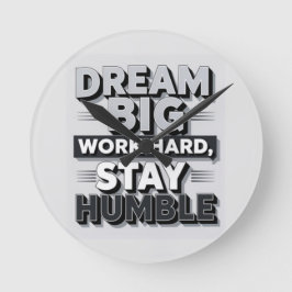 Inspirational & Motivational Typography Quote Art ラウンド壁時計