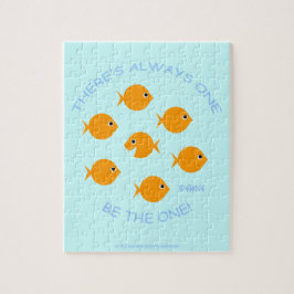 Inspirational Motto For Kids Cute Goldfish Cartoon ジグソーパズル