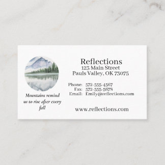 Inspirational Mountain Scene Business Card 名刺