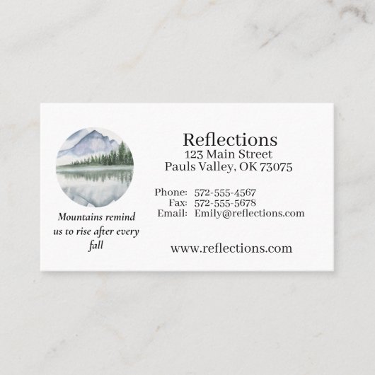 Inspirational Mountain Scene Business Card 名刺 (正面)