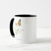 Inspirational Mug - Daisy Butterfly Choose Joy マグカップ (正面左)
