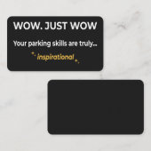 Inspirational Parking Skills Sarcastic Bad Parking 名刺 (正面/裏面)