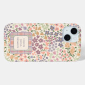 Inspirational Patchwork Floral & Plaid Phone Case Case-Mate iPhoneケース (裏面 (横))