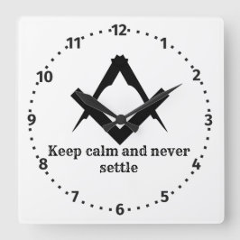 Inspirational phrase スクエア壁時計