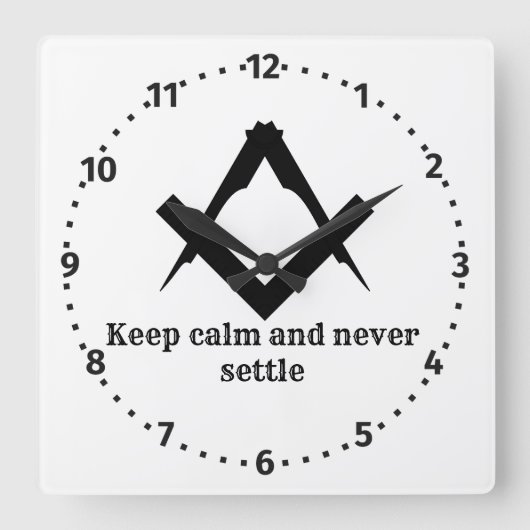 Inspirational phrase スクエア壁時計 (正面)