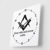 Inspirational phrase スクエア壁時計 (傾斜)