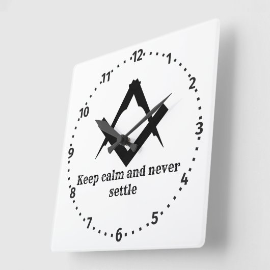 Inspirational phrase スクエア壁時計 (傾斜)