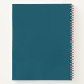 Inspirational Poem Floral Moon Teal Truth Journal ノートブック (裏面)