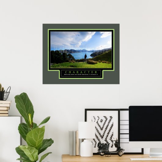 Inspirational Poster "Character" 22x28 ポスター (ホームオフィス)