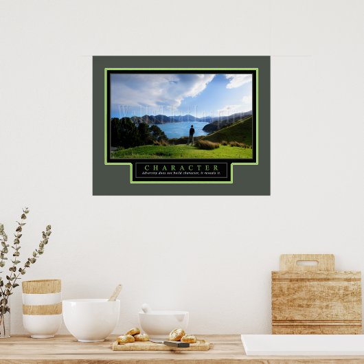 Inspirational Poster "Character" 22x28 ポスター (キッチン)