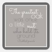 inspirational poster quote Buddhist proverb スクエアシール (正面)