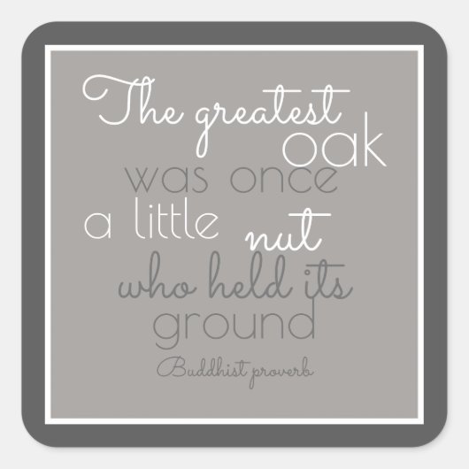 inspirational poster quote Buddhist proverb スクエアシール (正面)