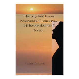 Inspirational Poster with Roosevelt Quote ポスター