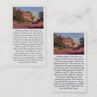 Inspirational Psalm of David Red Blue Yellow Green 名刺