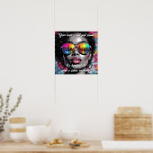 Inspirational Quote and City Woman ポスター (キッチン)