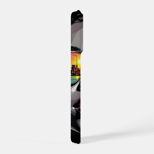 Inspirational Quote and City Woman iPhoneケース (右側面)