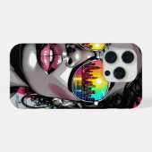 Inspirational Quote and City Woman iPhoneケース (裏面横)