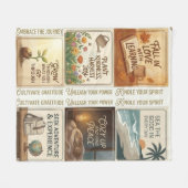 Inspirational Quote Art Sticker Sheet フリースブランケット (正面(横))