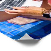 Inspirational quote Begin Anywhere ポスター (角)