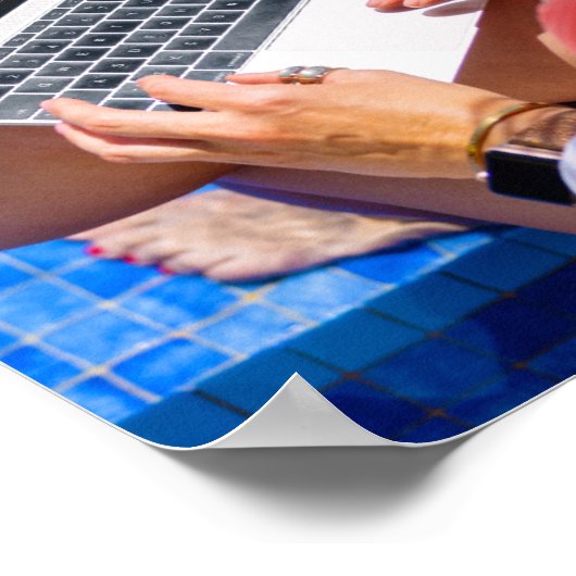 Inspirational quote Begin Anywhere ポスター (角)