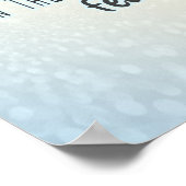 Inspirational Quote, Blue Typography About Desire ポスター (角)