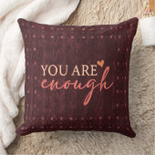 Inspirational Quote Burgundy Decor Cushion  クッション (ブランケット)