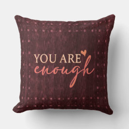 Inspirational Quote Burgundy Decor Cushion  クッション