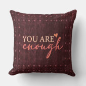 Inspirational Quote Burgundy Decor Cushion  クッション (正面)