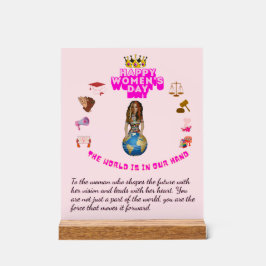 Inspirational Quote happy women's day アクリルサイン