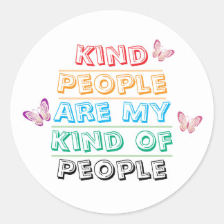 Inspirational Quote - Kind People ラウンドシール