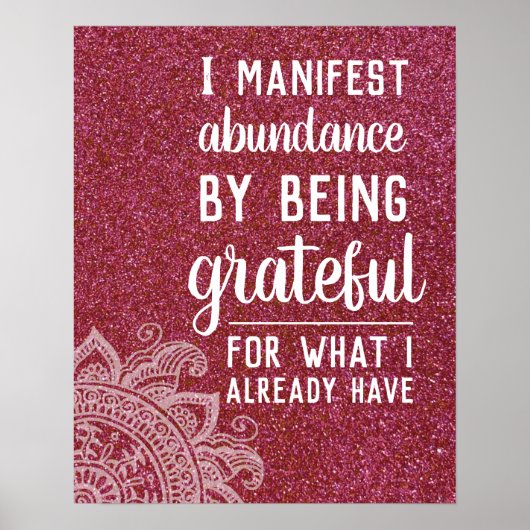 Inspirational Quote Law of Attraction Motivational ポスター (正面)